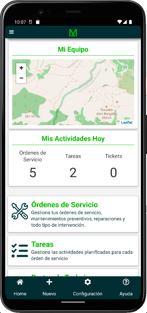 App para partes gestión de mantenimiento preventivo y correctivo